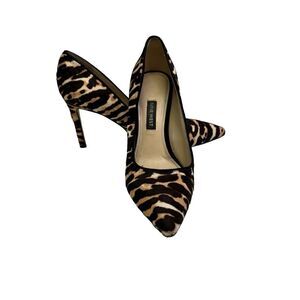 Nine West Tiger Animal Print Hair Pointed Toe Pump Shoes Size 6M‎